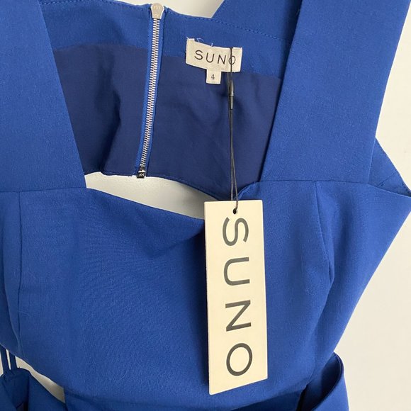 SUNO Royal Blue Cut-Out Knee Length Dress - NWT - Picture 3 of 8